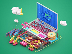 晚安也要变成画画大触采集到C4D
