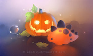 pumpkin dino by Apof...