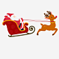 骑鹿节日高清素材 圣诞PNG 圣诞老人 圣诞节 小车 小鹿 节日 骑鹿 免抠png 设计图片 免费下载