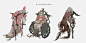 The Three Founders of Solitude - Concept art :  
Hello, this is a second collection of concept art explorations for my personal project: Solitude. this time i decided to tell an origin story! 
