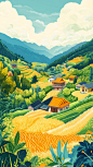 秋分海报节日背景插画通用插画 (12)