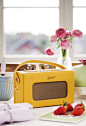 So cute! Mustard coloured Vintage Radio. Put this in the conservatory with a bright handmade crotched blanket..