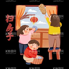 新年卡通画  - 源文件下载【酷图网】新年喜庆素材,古风素材,春节素材,恭贺新禧,节日素材,手绘卡通,人物手绘,人物插画,新年素材,手绘,新年元素,传统习俗,民俗,乡村民俗,传统民俗,贴福字,贴对联,新年送福,团圆饭贴春联,放鞭炮,穿新衣,卡通人物,恭喜发财,过新年,传统节气,小年,年夜饭,新年卡通人物,