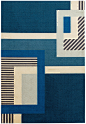 现代简约风格几何设计地毯素材图