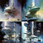 约翰·伯基 (John Berkey) 中途风格 | 安德烈·科瓦列夫的中央图书馆