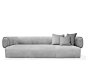 4 seater leather sofa HUG | Leather sofa by HESSENTIA | Cornelio Cappellini