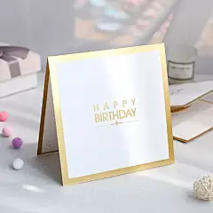 简约烫金蛋糕立体贺卡3D生日纪念日礼物手工镂空高档大气DIY定制-淘宝网