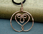创意珠宝设计Celtic Embraced Heart Copper Pendant Necklace - Valentine's Day Gift - Celtic Knot Jewelry. $15.00, via Etsy.