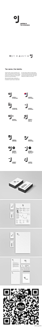 【360°设计】Self Promotion of Justin Yi。身处澳洲的韩国设计师Justin Yi为寻找更多的工作机会给自己做了一套自我推广设计，其中包括结合了韩文“OI”与英文字母“J”的logo，以及幽默富有情感的二级logo。www.design360.cn
