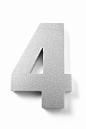 数字4,数字,三维图形,金属,一个物体图片