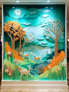 橱窗形象墙商业美陈艺术装置