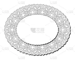 艺术着色书与椭圆形幻想框架