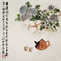 诗人画家原创国画菊花小品茶室字画斗方画心书画作品手绘原稿真迹-淘宝网