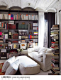【可取处】布局【一个很纯的书房，大小书架错落，更重要的是一个舒服的沙发，书房就是这么简单】