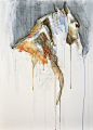 Saatchi Online Artist: Benedicte Gele; Watercolor, Painting "Equine Nude 1a":