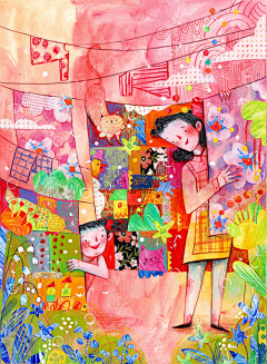 朕的秋裤起球了~采集到插画师|  佟彤