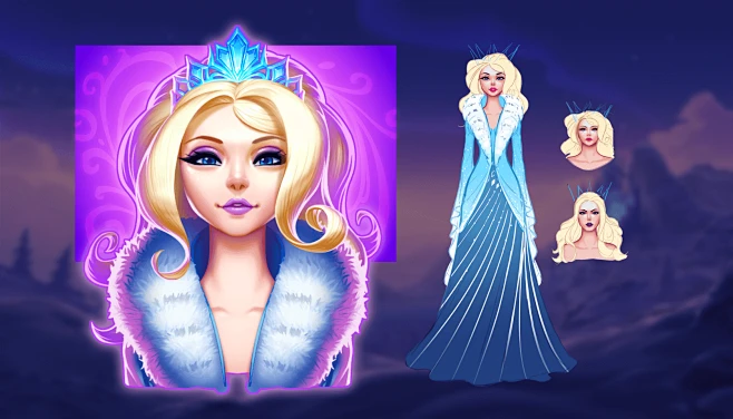 2D Game Art slot design artwork-花瓣网