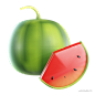 Watermelon - @到位啦UI素材 3D水果高精度模型