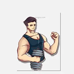 手绘健身举哑铃的肌肉男图片大小2000x2000px 图片尺寸580.55 KB 来自PNG搜索网 pngss.com 免费免扣png素材下载！插画#创意#肌肉男#健身#卡通#漫画风#哑铃#装饰图案#