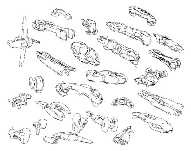 spaceship doodles, m...