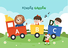 可爱风手绘幼儿园插画设计