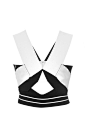 Black And White Neo Wrap Bra by Jonathan Simkhai for Preorder on Moda Operandi: 