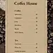 Minimalist Style Coffee House Menu 