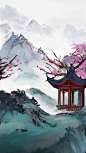 桃花亭子