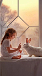 The opposite of me and muy rabit but were like that with my  last pet #CuteAnimalart