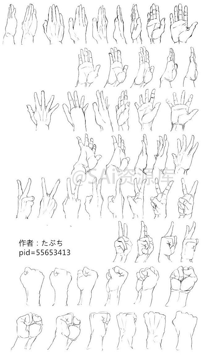 #SAI资源库# 关于动漫手握、拿球，持...