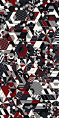 'HybridTheory' Pattern by Russfussuk #patterndesign #surfacepattern #fabricdesign #textiledesign #patternprint #geometry #generative #padrões #inspiration #russfussuk #hexagon #honey #bee