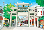潮州景点插画-古田路9号-品牌创意/版权保护平台