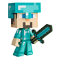 Amazon.com: Minecraft Diamond Steve Vinyl 6" Diamond Edition Figure: Toys & Games