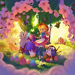 Behance上Jacky's Farm游戏的复活节快乐预加载器