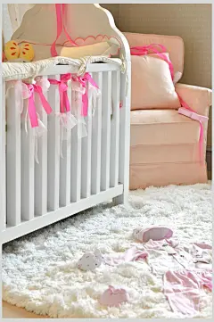 美式别墅育婴室粉色蝴蝶结家装图片-众图网