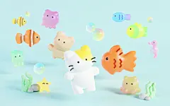 可爱3d插画ipad壁纸 cr.데코보코