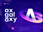 AxGalaxy Logo branding header design poster banner design technology logo galaxy logo logo mark logo symbol icon logo