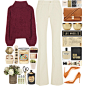 A fashion look from December 2015 featuring red sweater, flare jeans and christian louboutin shoes. Browse and shop related looks.