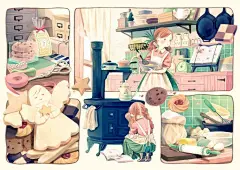 染町/充满了生活气息又特别温暖童话|插画分享 - 知乎