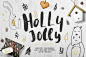 【EPS+AI】(超萌手绘涂鸦圣诞装饰物手写英文以及配套的填充背景矢量素材)Holly Jolly Collection Patterns(181M) - 矢量素材下载 - 思缘论坛 平面设计,Photoshop,PSD,矢量,模板,打造最好的素材和设计论坛