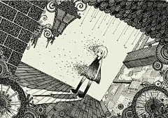 伤感的钝色故事。“钝色思念”特辑 : “钝色思念（鈍色思い）”是指以钝色（像灰色之类暗淡的颜色）为主色，暗淡又带着些许寂寞，充满令人不安的氛围的插画作品。很多作品看起来很静、用色不多，却描绘出了能激发想象力的故事，或是能令人心中浮现出形象的复杂情景，看着就会让人的心灵不禁因伤感与寂寞而动摇。这次，就为大家送上“钝色思念”的插画作品特辑。快来看看吧。