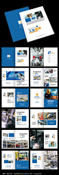 蓝色工业机械设备画册