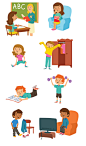 Spot illustrations 3 : Spot illustrations for a children's activity book. Published by Bricks Education.