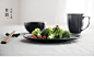一人食陶瓷餐具5件套日式黑瓷器创意餐具饭碗盘子马克杯筷子筷架-淘宝网