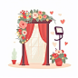 AI绘画_Prompts_YanAnDesign_flat_vector_illustration_of_wedding_photo_booth_whi_b013cf79-22f3-4d5a-b09c-0bc2b2838b54_xpanx.com