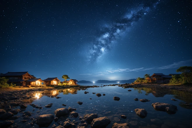 夜空高清摄影图片-花瓣网