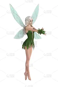 三维图形,仙女,自然美,分离着色,白色,垂直画幅,美,小精灵,精灵短发,公主