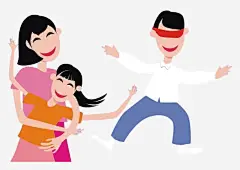 一家人捉迷藏插画免抠素材_新图网 https://ixintu.com 一家人 三口之家 捉迷藏 游戏