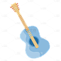 手绘-音乐节活动乐器元素-吉他