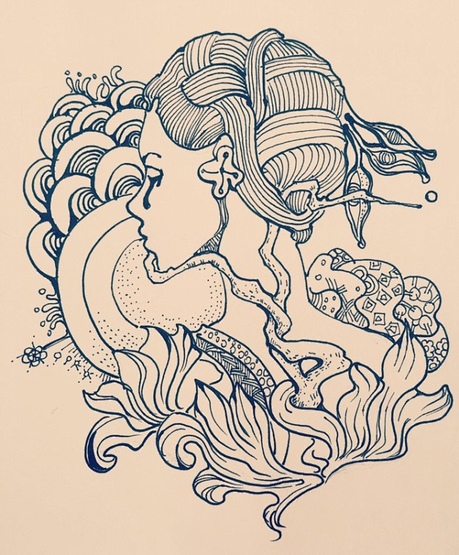 几何抽象插画，几何纹样图案插画，平面构成...